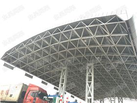 杭寧高速公路父子嶺收費站網(wǎng)架工程仰視圖