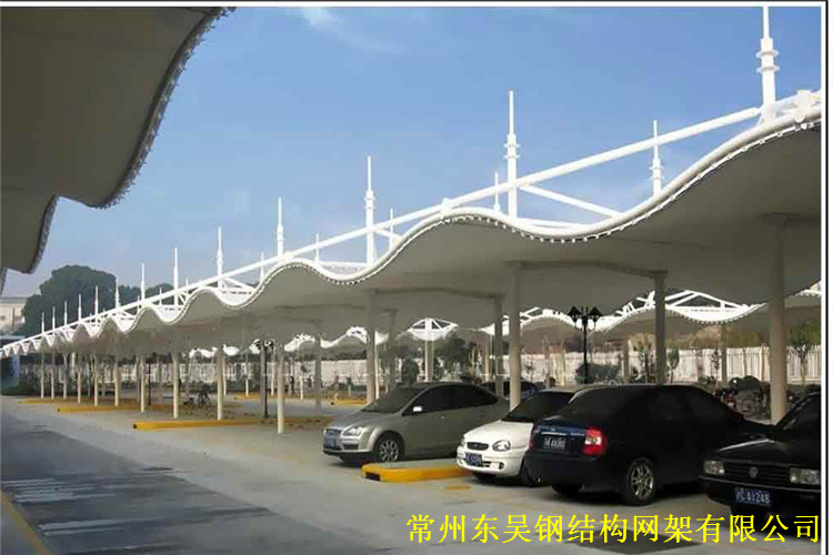 大型醫(yī)院行政大樓膜結構車棚 